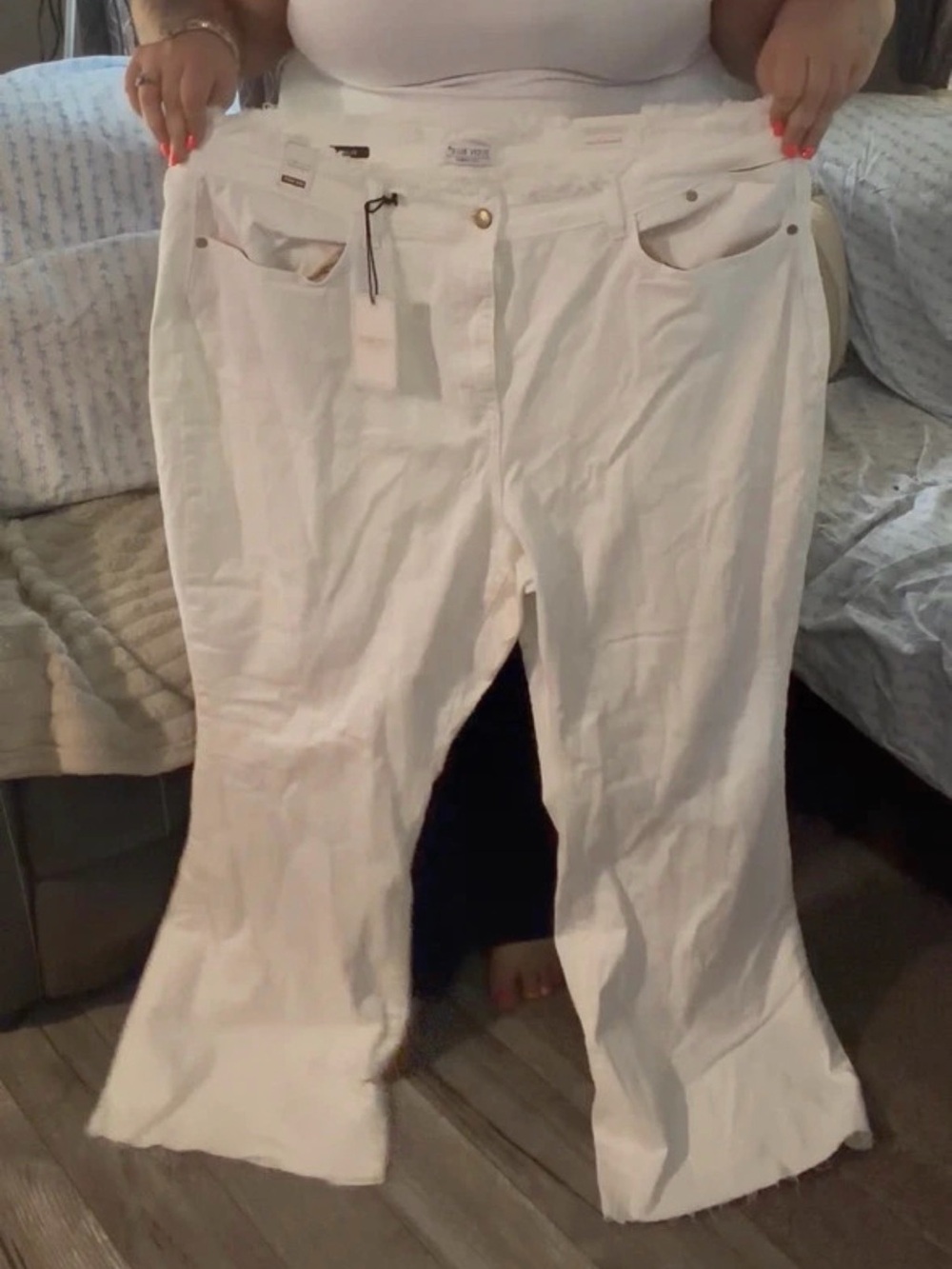Judy Blue White Wide-Leg Jeans